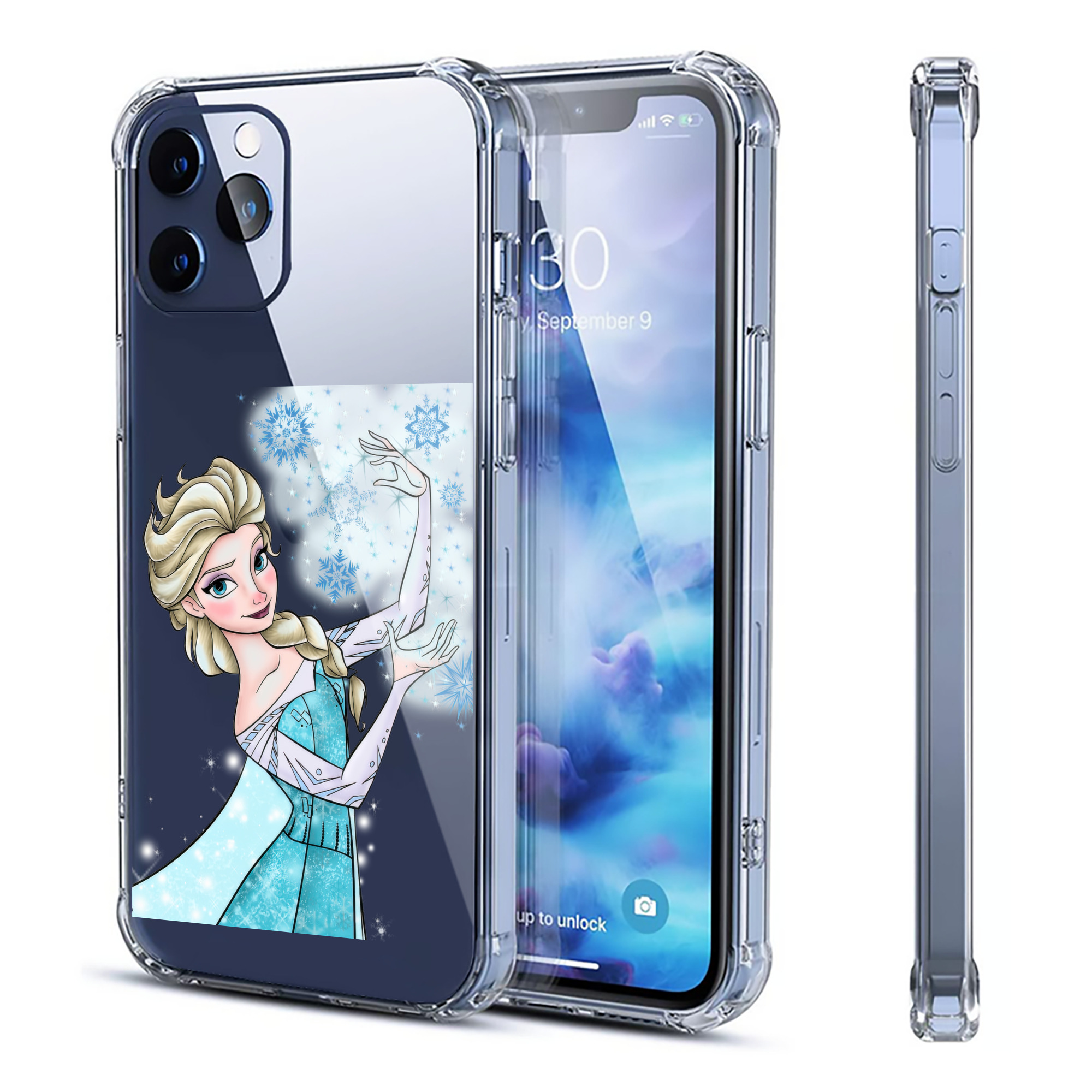 （画像用） アナと雪の女王 アンナ エルサ Frozen Anna Elsa 【iPhone 12シリーズ対応】透明スマホケース（クリアソフトケース）